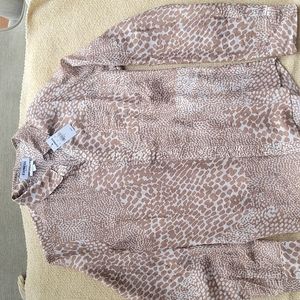 Express portions blouse tan leopard